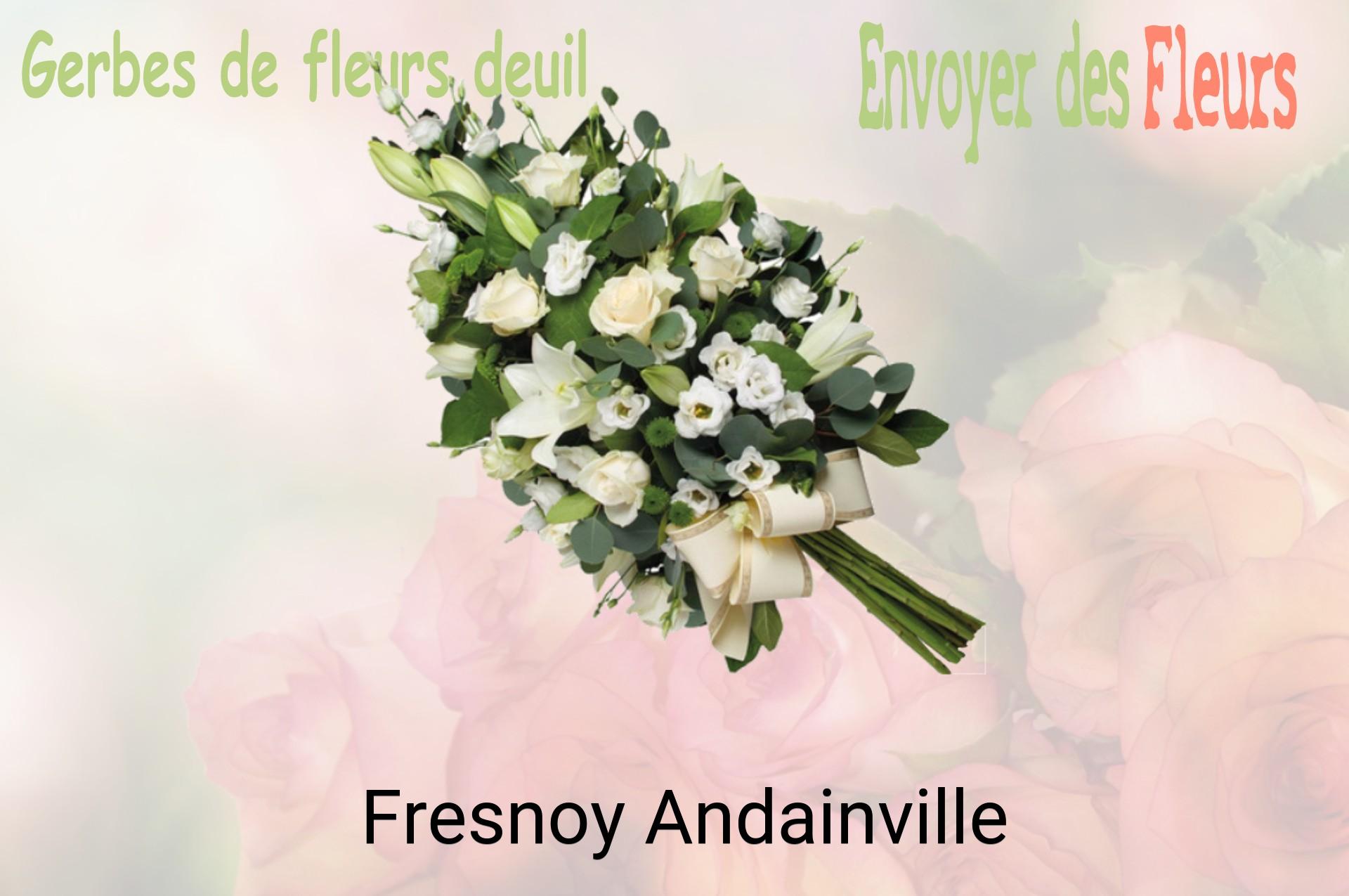 Gerbe de fleurs de deuil livrée à Fresnoy-Andainville